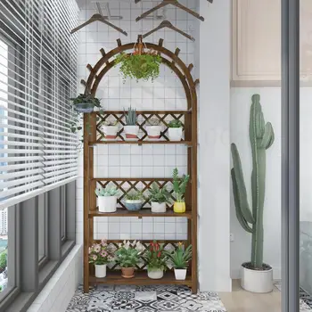 Antiseptic Solid Wood Plant Balcony Flower Rack Rack Floor Type Multilayer Round Flower Shelf Flower Pot Rack Living Room
Antiseptic Solid Wood Plant Balcony Flower Rack Rack Floor Type Multilayer Round Flower Shelf Flower Pot Rack Living Room