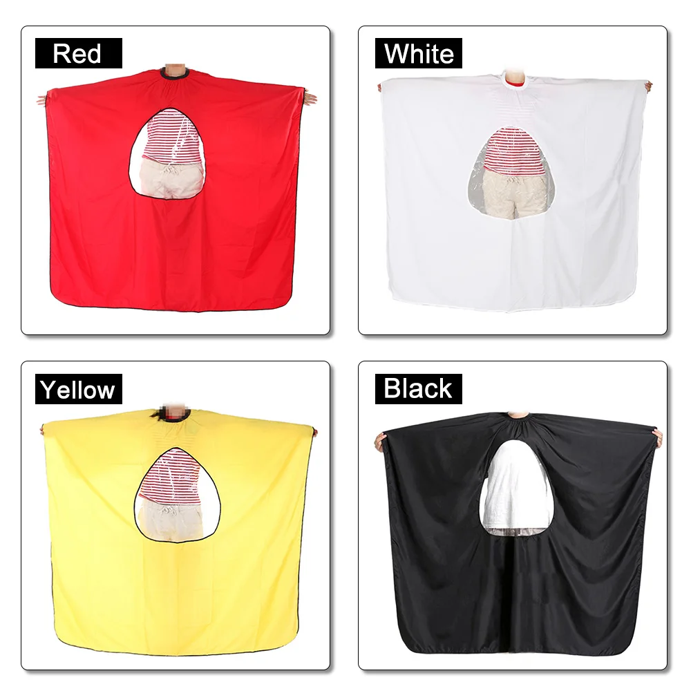 Hairdresser Cape Gown Transparent Cloth New Waterproof View Window Hair Cut Hairdressing Barbers Can play cell phone#4 colors
Hairdresser Cape Gown Transparent Cloth New Waterproof View Window Hair Cut Hairdressing Barbers Can play cell phone#4 colors