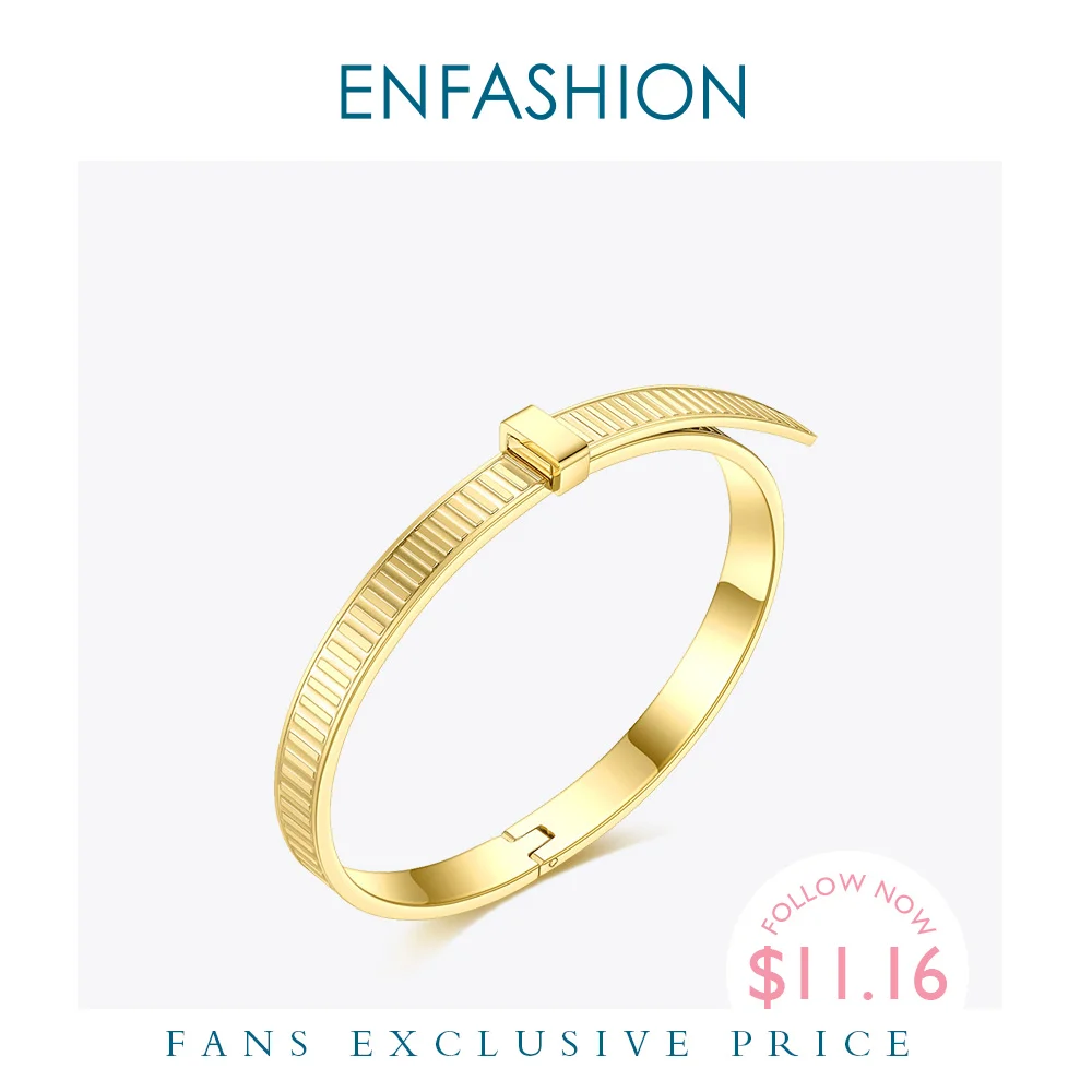 ENFASHION Cable Tie Knot Cuff Bangles For Women Stainless Steel Texture Circle Bracelets Gold Color Fashion Jewelry 2020 B202084
ENFASHION Cable Tie Knot Cuff Bangles For Women Stainless Steel Texture Circle Bracelets Gold Color Fashion Jewelry 2020 B202084