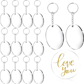 Acrylic Transparent Circle Discs and Key Chains Clear Round Acrylic Keychain Blanks for DIY Projects and Crafts, 2 Inch
Acrylic Transparent Circle Discs and Key Chains Clear Round Acrylic Keychain Blanks for DIY Projects and Crafts, 2 Inch