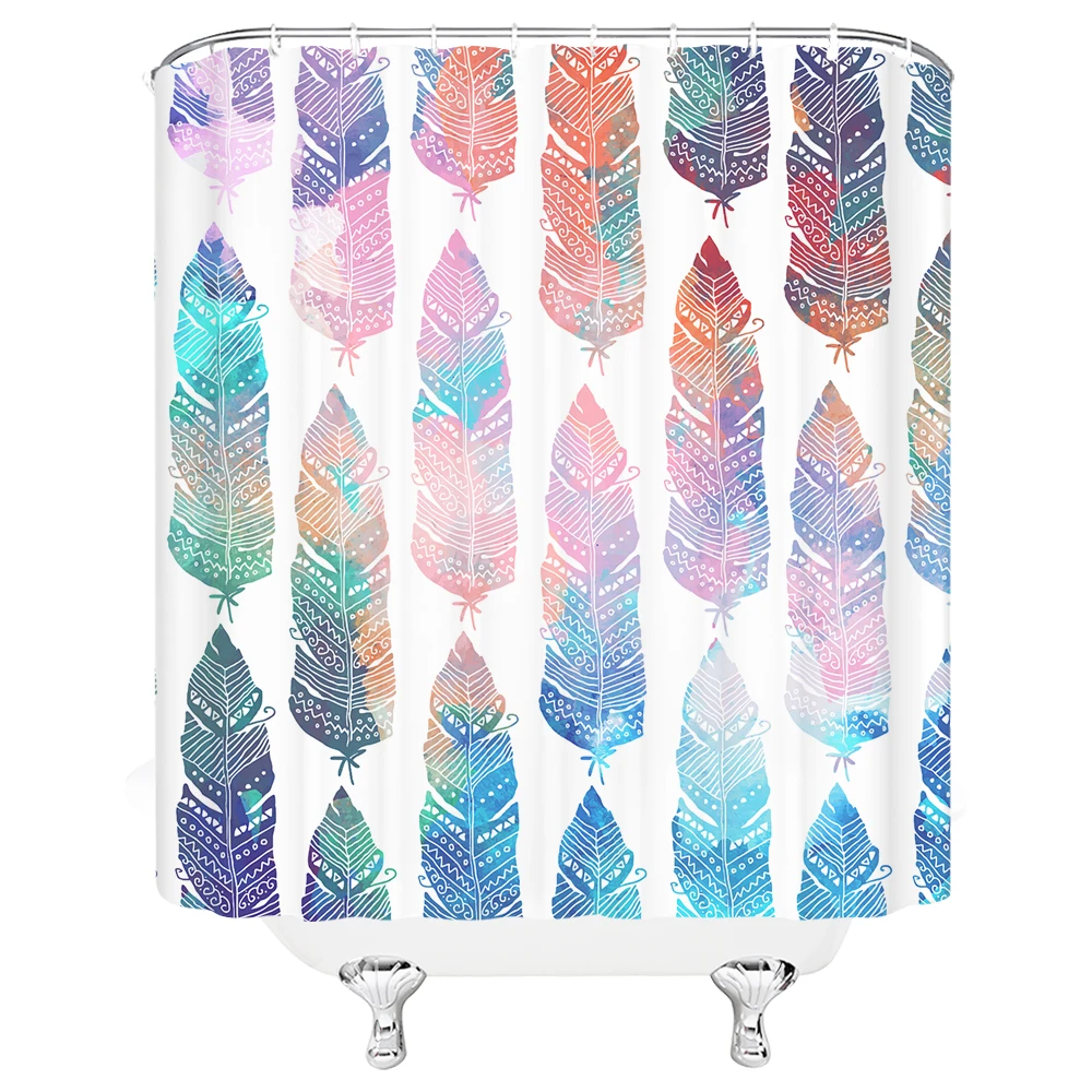 Colored Feather Shower Curtains Hand Painted Water Color Pattern Bathroom Decor Waterproof Polyester Home Bath Cloth Curtain Set
Colored Feather Shower Curtains Hand Painted Water Color Pattern Bathroom Decor Waterproof Polyester Home Bath Cloth Curtain Set