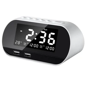 Dual USB Charging Alarm Clock Smart Wireless Radio Desk Clock LCD Perpetual Calendar Temperature Display Desktop Clock
Dual USB Charging Alarm Clock Smart Wireless Radio Desk Clock LCD Perpetual Calendar Temperature Display Desktop Clock
