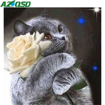 AZQSD Diamond Painting Full Square Cat Animal Embroidery Sale Picture Of Rhinestones Handmade Home Decor Gift Needlework
AZQSD Diamond Painting Full Square Cat Animal Embroidery Sale Picture Of Rhinestones Handmade Home Decor Gift Needlework