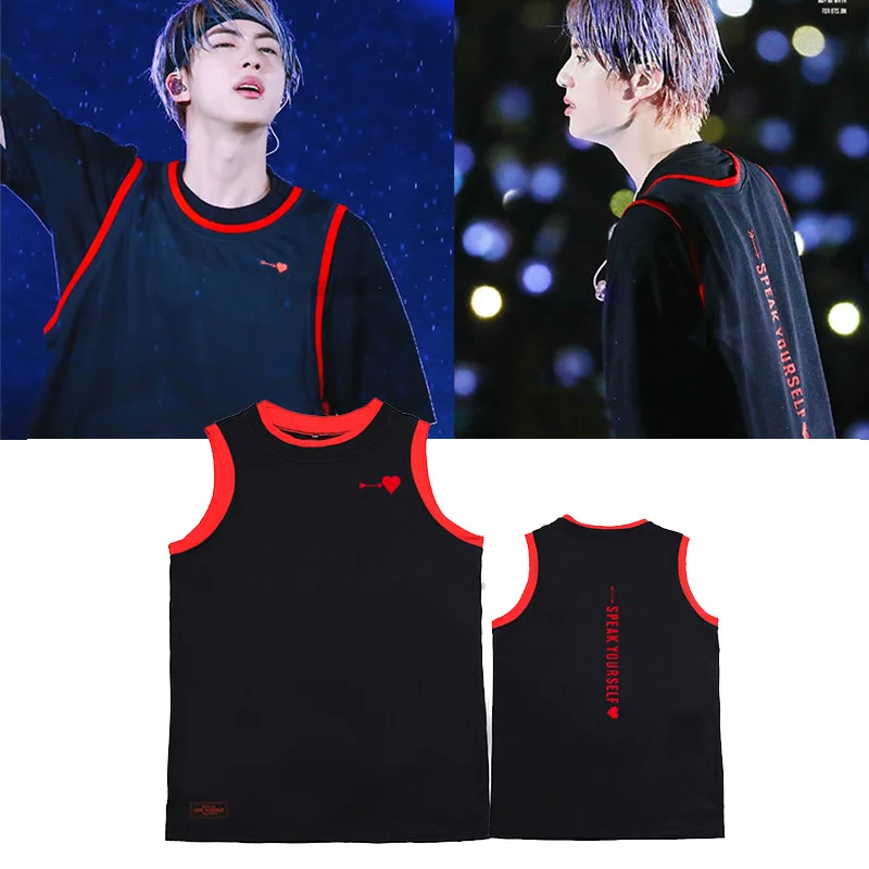 Kpop Letter Printing Tank Tops World Tour Speak Yourself JIMIN SUGA RAP MONTSTER JUNGKOOK Map Of The Soul Persona Clothes LJ563
Kpop Letter Printing Tank Tops World Tour Speak Yourself JIMIN SUGA RAP MONTSTER JUNGKOOK Map Of The Soul Persona Clothes LJ563