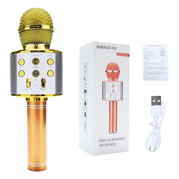 WS858 Bluetooth Wireless Condenser Magic Karaoke Microphone Mobile Phone Player MIC Speaker Record Music
WS858 Bluetooth Wireless Condenser Magic Karaoke Microphone Mobile Phone Player MIC Speaker Record Music