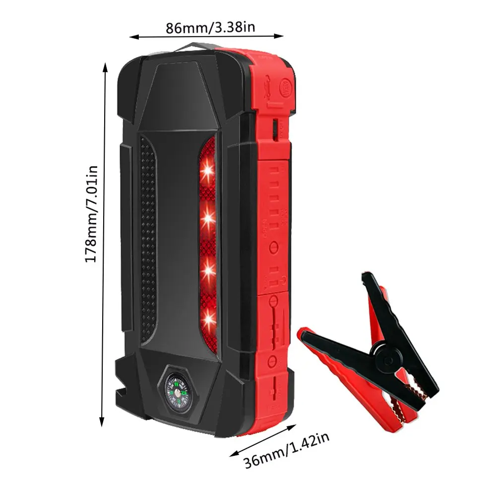 Car Jump Starter Emergency 18000mAh 12V Starting Device 4USB SOS Light Mobile Power Bank Car Charger For Car Battery Booster LED
Car Jump Starter Emergency 18000mAh 12V Starting Device 4USB SOS Light Mobile Power Bank Car Charger For Car Battery Booster LED