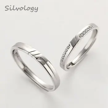 Silvology 925 Sterling Silver Twilight Couple Rings Original Creative Zircon Elegant Romantic Lovers Rings New Festival Jewelry 
Silvology 925 Sterling Silver Twilight Couple Rings Original Creative Zircon Elegant Romantic Lovers Rings New Festival Jewelry