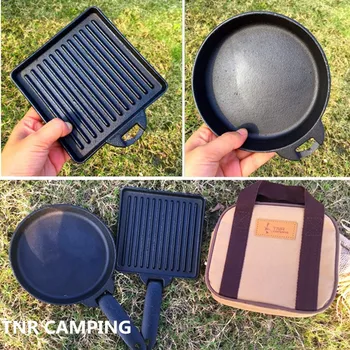 Non-sticky Cast Iron Steak Frying Pan For Eggs Folding Portable Square Grill Pan For Camping HIking Beach Household Picnic BBQ
Non-sticky Cast Iron Steak Frying Pan For Eggs Folding Portable Square Grill Pan For Camping HIking Beach Household Picnic BBQ