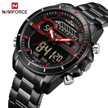 Top Luxury Brand NAVIFORCE Men Sport Watches Men's Quartz Digital LED Clock Men Full Steel Army Military Waterproof Wrist Watch
Top Luxury Brand NAVIFORCE Men Sport Watches Men's Quartz Digital LED Clock Men Full Steel Army Military Waterproof Wrist Watch