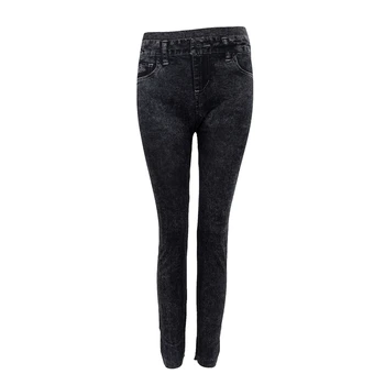 

Women Denim Jeans Sexy Skinny Leggings Jeggings Tights Stretch Pants Trousers - Black - Pattern Style: Snowflake