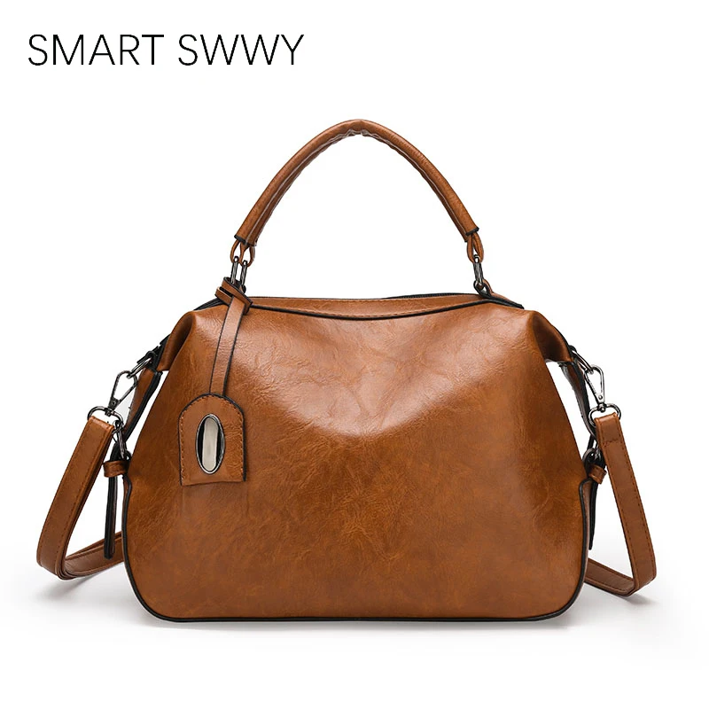 Luxury Handbags Women Bags Designer Fashion Solid Oil Skin Leather Shoulder Bags Elegant Simple Crossbody Bags For Women 2019
Luxury Handbags Women Bags Designer Fashion Solid Oil Skin Leather Shoulder Bags Elegant Simple Crossbody Bags For Women 2019