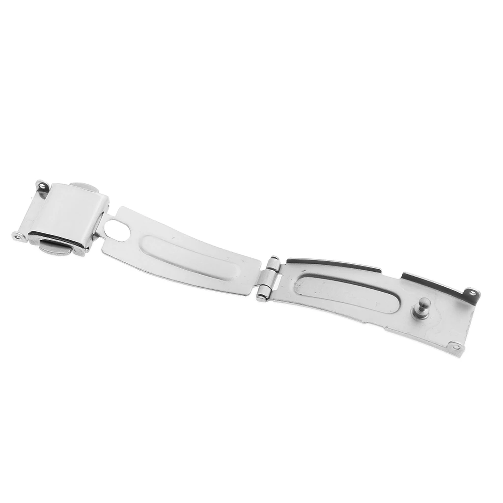 10 Pieces/Lot silver color Watch Buckle Stainless Steel Deployment Clasp Folding Double Push Buckle 5mm-22mm