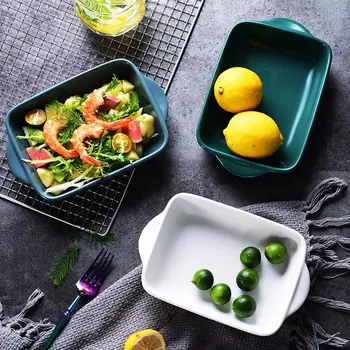 Oven Cake Pan Ceramics Baking Tray Rectangular BBQ Plate Non-stick Bread Baking Tray with Binaural Handle Household Bakeware
Oven Cake Pan Ceramics Baking Tray Rectangular BBQ Plate Non-stick Bread Baking Tray with Binaural Handle Household Bakeware