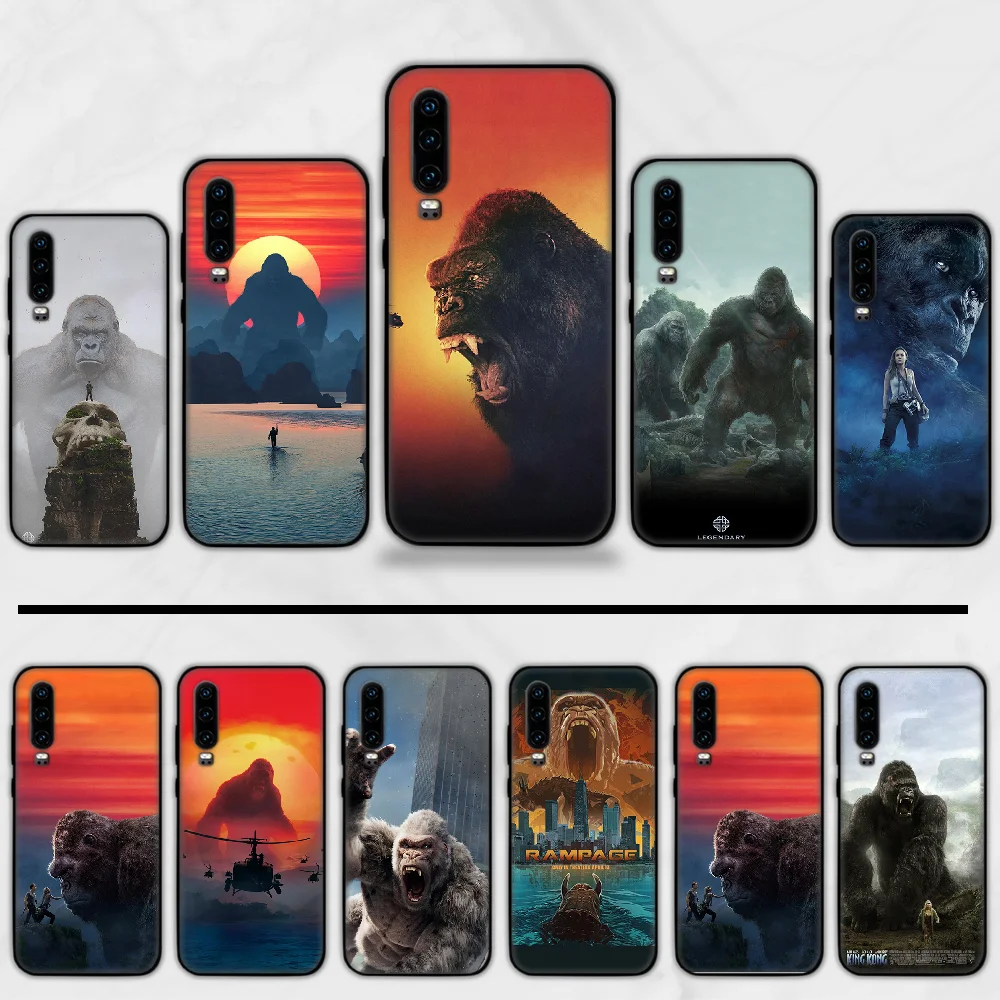 Gorilla Monkey Ape Baby Colored Drawing Quality Phone Case Funda For Huawei P9 P10 P20 P30 Lite 2016 2017 2019 plus pro P smart | Мобильные