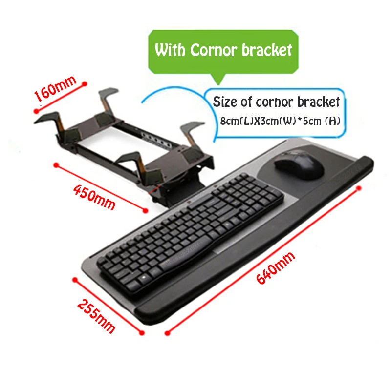 LK06AD Ergonomic Sliding Tilting XL Size Wrist Rest Keyboard Holder with Mouse Pads for Computer Desk Keyboard Tray Stand
LK06AD Ergonomic Sliding Tilting XL Size Wrist Rest Keyboard Holder with Mouse Pads for Computer Desk Keyboard Tray Stand