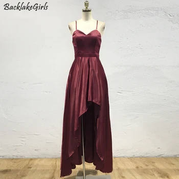 BacklakeGirls Sexy Sweetheart Neck Strap High Low Satin Evening Dress Real Pictures Solid Color Party Dress Robes De Soirée
BacklakeGirls Sexy Sweetheart Neck Strap High Low Satin Evening Dress Real Pictures Solid Color Party Dress Robes De Soirée
