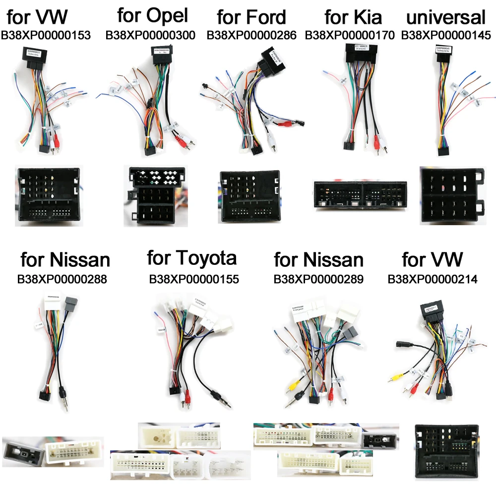 Автомобильный радиоприемник ISO адаптер кабель quadlock 16PIN для VOLKSWAGEN VW FORD KIA TOYOTA NISSAN OPEL