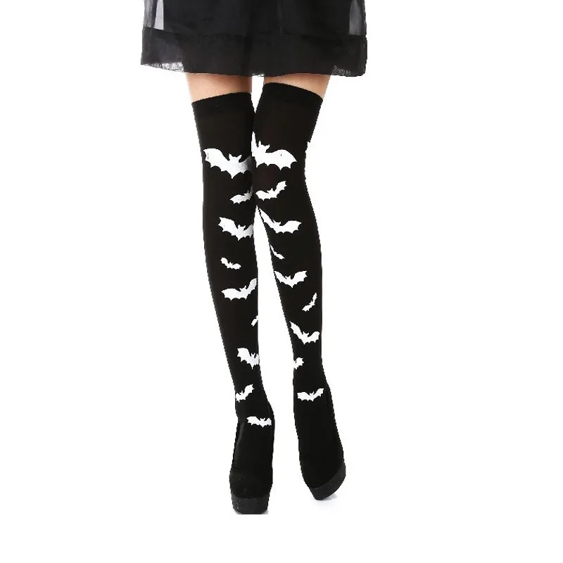2019 New Halloween White Bats Stockings Black Sleeve Holiday Parties Socks Props Stockings Halloween Decorations Accessories 
2019 New Halloween White Bats Stockings Black Sleeve Holiday Parties Socks Props Stockings Halloween Decorations Accessories