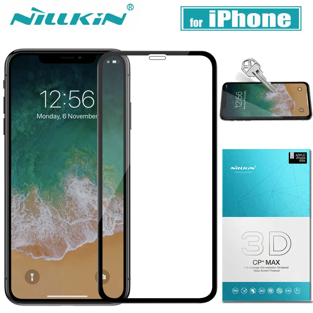 for iPhone X 8 7 Plus XR XS Max Glass Screen Protector Nillkin 3D Full Coverage Safety Tempered Glass for iPhone 6 6s Plus Film
for iPhone X 8 7 Plus XR XS Max Glass Screen Protector Nillkin 3D Full Coverage Safety Tempered Glass for iPhone 6 6s Plus Film