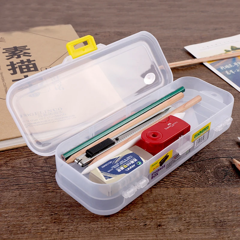 Sketch pencil brush box transparent plastic box pencil storage box large capacity multi-function brush storage box art supplies
Sketch pencil brush box transparent plastic box pencil storage box large capacity multi-function brush storage box art supplies