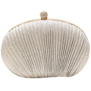 Lady Diamond Evening Clutch Bag Women Wedding Shiny Handbags Bridal Pleated Purse Bags Chain Shoulder Bag(Silver) 
Lady Diamond Evening Clutch Bag Women Wedding Shiny Handbags Bridal Pleated Purse Bags Chain Shoulder Bag(Silver)