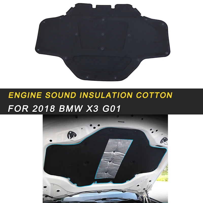 for 2018 2019 BMW X3 G01 X4 G02 Car Hood Engine Firewall Mat Pad Cover Deadener Interior Heat Sound Insulation Cotton
for 2018 2019 BMW X3 G01 X4 G02 Car Hood Engine Firewall Mat Pad Cover Deadener Interior Heat Sound Insulation Cotton