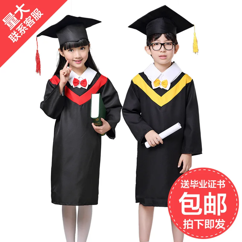 

CHILDREN'S DAY Children Kindergarten Academi Dress Cap Primary School STUDENT'S Graduation Photo Bachelor Ceremony Clothing Chil