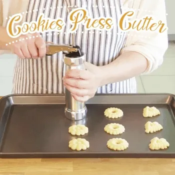 Stainless Steel Cookie Press Set Biscuit Maker 20 Discs 4 Icing Tips Included
Stainless Steel Cookie Press Set Biscuit Maker 20 Discs 4 Icing Tips Included