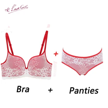 E lovegirl Red Fashion Sexy Bra Set Women Push Up Lace Underwear Panties Breathable Bra Jacquard Sexy Underwear Free Shipping 
E lovegirl Red Fashion Sexy Bra Set Women Push Up Lace Underwear Panties Breathable Bra Jacquard Sexy Underwear Free Shipping