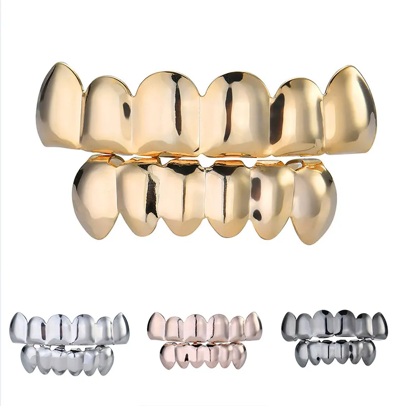 1PC Fashion Gold Sliver Mold Kit Hip Hop Tooth Cap Top&Bottom Grill Teeth Vampire Cosplay Mouth Decoration Body Jewelry 4 Colors
1PC Fashion Gold Sliver Mold Kit Hip Hop Tooth Cap Top&Bottom Grill Teeth Vampire Cosplay Mouth Decoration Body Jewelry 4 Colors