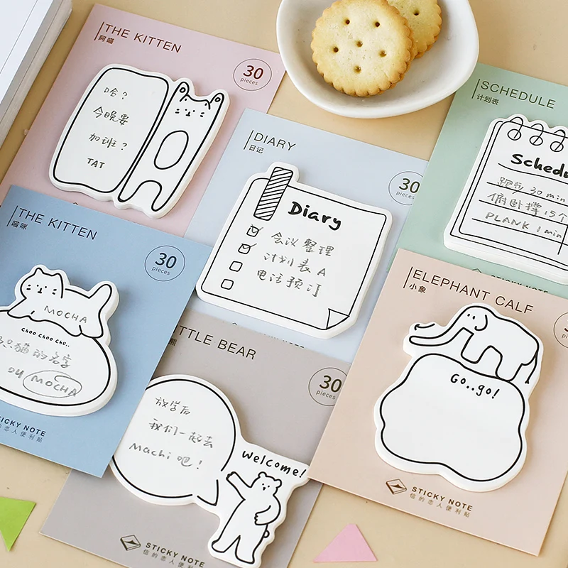 4pcs Funny Minimalist Style Cute Animals Sticky Notes Cartoon Memo Pad Schedule Diary Marker Stickers Office School Supply H6047
4pcs Funny Minimalist Style Cute Animals Sticky Notes Cartoon Memo Pad Schedule Diary Marker Stickers Office School Supply H6047
