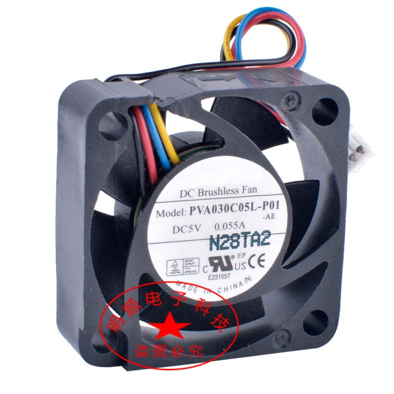 2pcs COOLING FAN FOR PVA030C05L-P01 3010 3cm 30mm fan 5V 0.055A 4-wire 4Pin laptop ultra quiet hydraulic fan MC30101V1-D01U-S99
2pcs COOLING FAN FOR PVA030C05L-P01 3010 3cm 30mm fan 5V 0.055A 4-wire 4Pin laptop ultra quiet hydraulic fan MC30101V1-D01U-S99