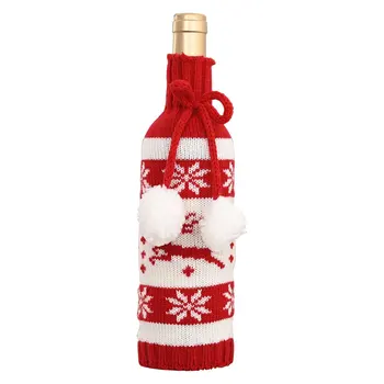 Christmas Props Knitting Double Balls Wine Bottle Set Creative Red White Bottle Bag Table Atmosphere Arrangement 
Christmas Props Knitting Double Balls Wine Bottle Set Creative Red White Bottle Bag Table Atmosphere Arrangement