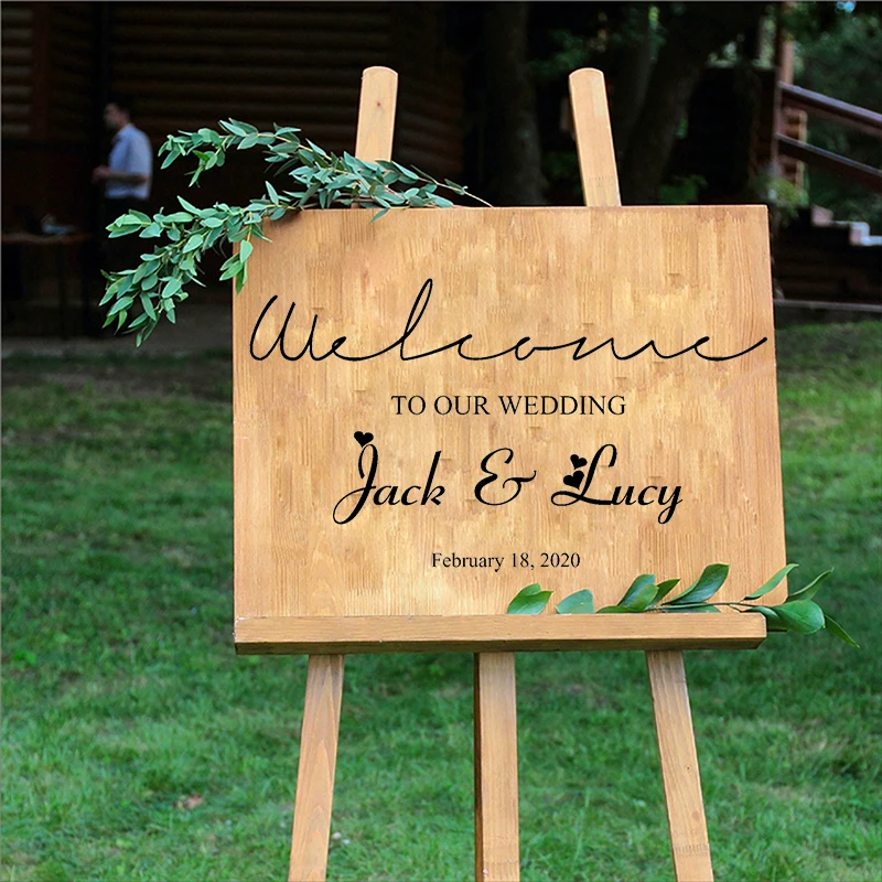 Wedding decoration DIY Vinyl decals welcome to our wedding personalized bride and groom name date customization H11
Wedding decoration DIY Vinyl decals welcome to our wedding personalized bride and groom name date customization H11