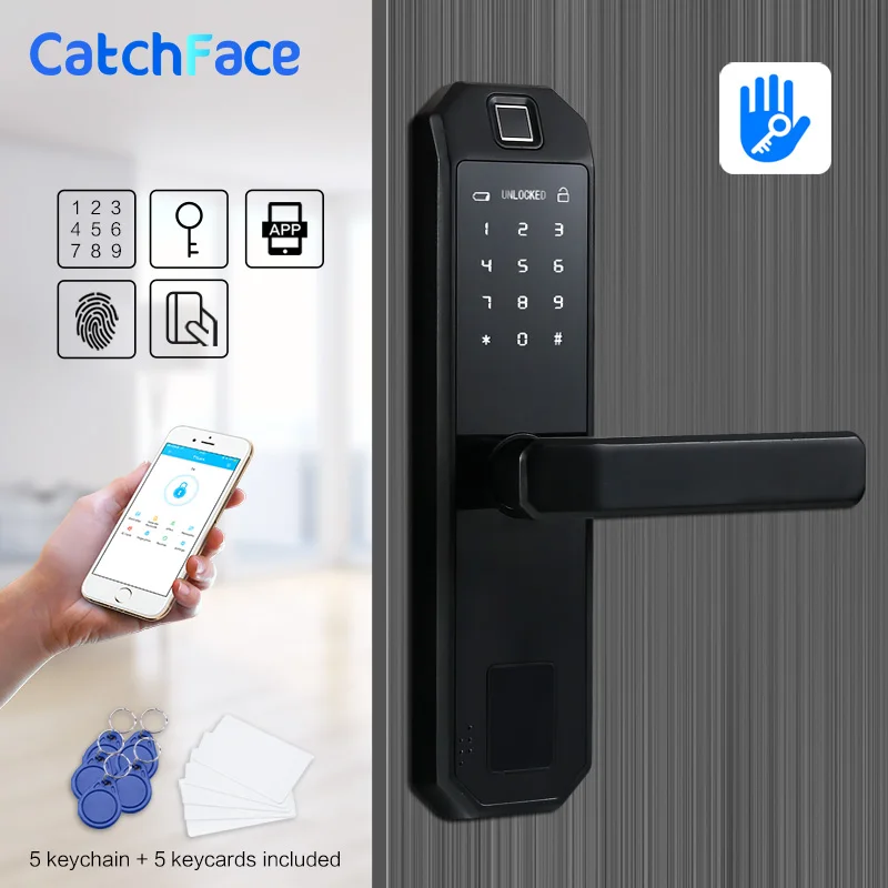 TTlock APP замок для двери с отпечатком пальца умная WIFI карта цифровой код