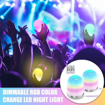 2020HOT Mini LED Night Light Remote Control Bedside Lamp Dimmable RGB Color Change USB Rechargeable For Children Kids Baby Party
2020HOT Mini LED Night Light Remote Control Bedside Lamp Dimmable RGB Color Change USB Rechargeable For Children Kids Baby Party