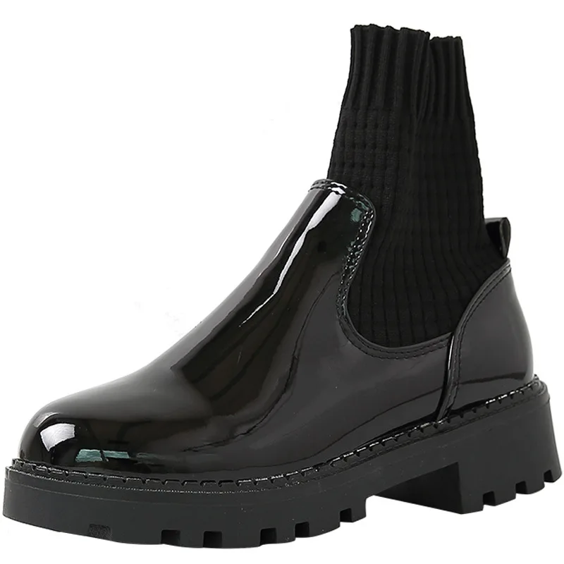 fashion 2019 New Winter Belt Buckle Knitted Elastic Boots Woman Round Toe Loe Heel Women's Martin Boots Sock Boots Women
fashion 2019 New Winter Belt Buckle Knitted Elastic Boots Woman Round Toe Loe Heel Women's Martin Boots Sock Boots Women