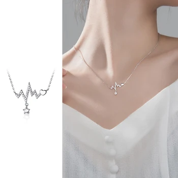 Mocanie Fashion 925 Sterling Silver Sparkling Clear CZ Cute Heartbeat Pendant for Women Geometric Wave Line Pendant Fine Jewelry
Mocanie Fashion 925 Sterling Silver Sparkling Clear CZ Cute Heartbeat Pendant for Women Geometric Wave Line Pendant Fine Jewelry