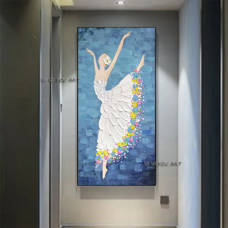 Ручная роспись, Современный балет рисунок танцора, нож, картина маслом на холсте, абстрактное настенное искусство большого размера для свадьбы, домашний декор, подарок 
Ручная роспись, Современный балет рисунок танцора, нож, картина маслом на холсте, абстрактное настенное искусство большого размера для свадьбы, домашний декор, подарок