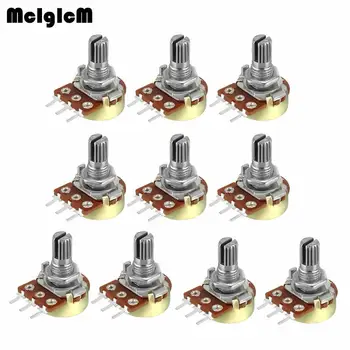 10PCS WH148 Linear Potentiometer Kit Single Joint B1K 2K 5K 10K 20K 50K 100K 250K 500K 1M ohm 3Pin 15mm Shaft With Nut And Washe
10PCS WH148 Linear Potentiometer Kit Single Joint B1K 2K 5K 10K 20K 50K 100K 250K 500K 1M ohm 3Pin 15mm Shaft With Nut And Washe