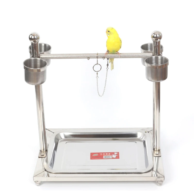 Stainless Steel Parrot Playground Bird Play Stand with 4 Feeder Cup Training Perches For Birds Tiger Conure Cockatiel HW196
Stainless Steel Parrot Playground Bird Play Stand with 4 Feeder Cup Training Perches For Birds Tiger Conure Cockatiel HW196