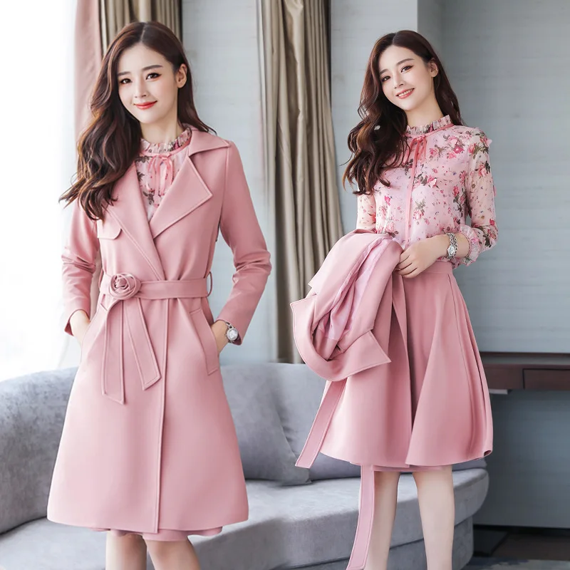 2019 Autumn Fashion Korean-style Elegant Elegant Simple Sweet Trend Trench Coat Versatile Three-piece Set
2019 Autumn Fashion Korean-style Elegant Elegant Simple Sweet Trend Trench Coat Versatile Three-piece Set