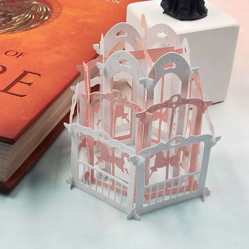 3D Carousel Metal Cutting Dies Stencil Romantic Beautiful DIY Paper Card Decoration Scrapbooking Album Stamp Paper Card Emboss
3D Carousel Metal Cutting Dies Stencil Romantic Beautiful DIY Paper Card Decoration Scrapbooking Album Stamp Paper Card Emboss