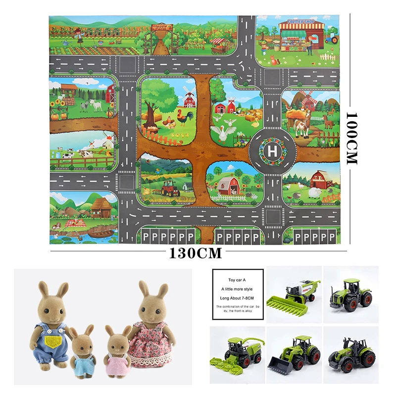 100*130CM Forest Animals 1:12 Non-Woven Play Mat Miniature Road Sign Doll Model Farm Alloy Car Map Set Girl Dollhouse Toy Gift
100*130CM Forest Animals 1:12 Non-Woven Play Mat Miniature Road Sign Doll Model Farm Alloy Car Map Set Girl Dollhouse Toy Gift