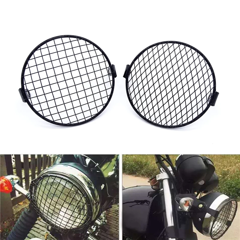 Universal 7" Motorcycle Side Mount Headlight Cover Retro Round Headlight Net Mesh Protector Guard Cover For Cafe Racer Bobber CB
Universal 7" Motorcycle Side Mount Headlight Cover Retro Round Headlight Net Mesh Protector Guard Cover For Cafe Racer Bobber CB