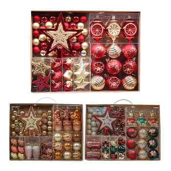 70 Pcs Christmas Christmas Tree Ball Decoration Package Gift Box Charm Ornaments Star Decorations Plastic Ball Room Decorations
70 Pcs Christmas Christmas Tree Ball Decoration Package Gift Box Charm Ornaments Star Decorations Plastic Ball Room Decorations