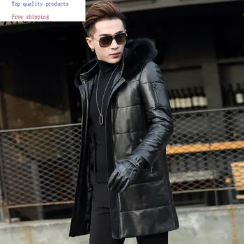 Men's Sheepskin Coat Genuine Leather Winter Duck Down Jacket Men Fur Collar Hooded Long Coat Men Jacket Y2001 YY300
Men's Sheepskin Coat Genuine Leather Winter Duck Down Jacket Men Fur Collar Hooded Long Coat Men Jacket Y2001 YY300