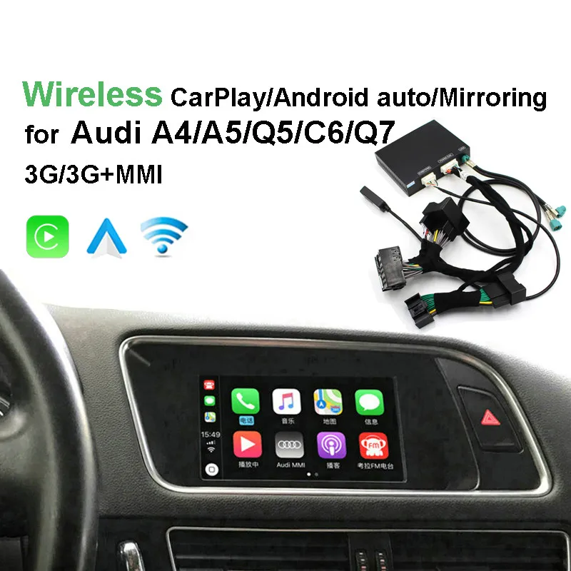 2019 Car tv Apple CarPlay Android Auto Wireless Decoder for Au di A4 A5 Q5 C6 Q7 MMI Original Screen Reverse Image Retrofit Kit
2019 Car tv Apple CarPlay Android Auto Wireless Decoder for Au di A4 A5 Q5 C6 Q7 MMI Original Screen Reverse Image Retrofit Kit