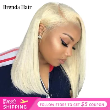 13x6 Blonde Brazilian Straight Human Hair Bob Wigs 613 150% Density Remy Short Ombre Bob Lace Front Wigs for Black Women 
13x6 Blonde Brazilian Straight Human Hair Bob Wigs 613 150% Density Remy Short Ombre Bob Lace Front Wigs for Black Women