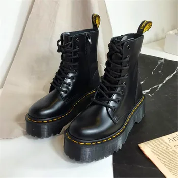 2019 winter new female British wind high bottom boots handsome Increase height boots
2019 winter new female British wind high bottom boots handsome Increase height boots
